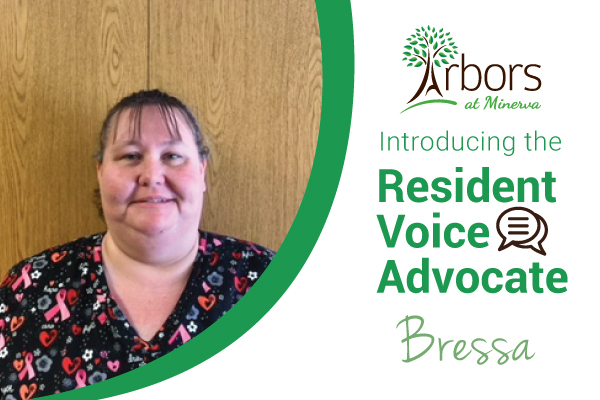 Arbors at MInerva Resident Voice Advocate Bressa